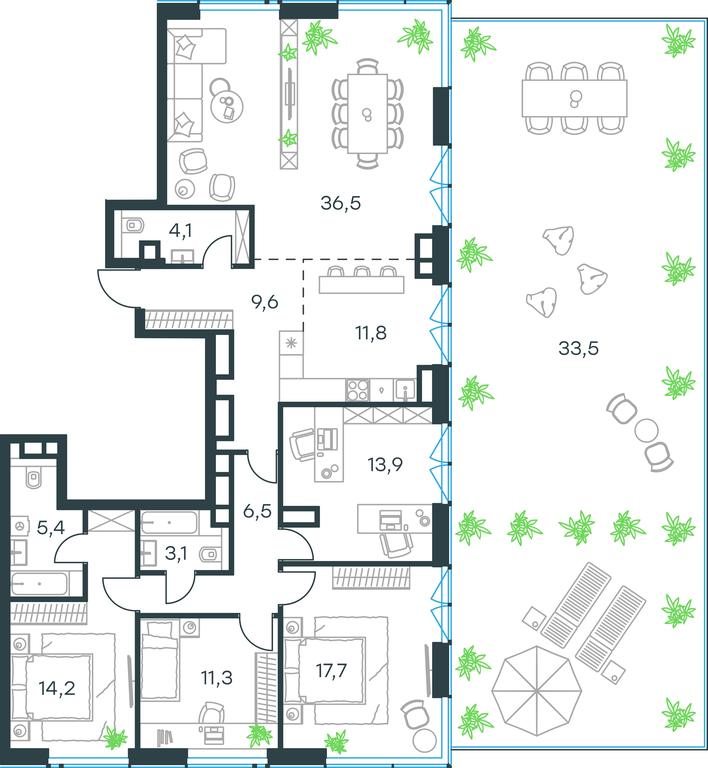 4-BD Apartment Sale, 161.45 sq. m. at Level Prichalnyi, Prichalny Drive, 8к1, Moscow, Russia #1 4-BD Apartment Sale, 161.45 sq. m. at Level Prichalnyi, Prichalny Drive, 8к1, Moscow, Russia #1
