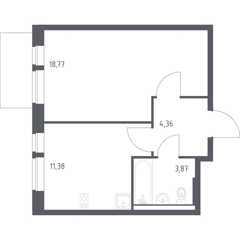 Apartment Sale, 38.38 sq. m. at Kvartal Aviatorov, ulitsa Koldunova, Aviatorov Microdistrict, Balashikha, Moscow Region, Russia #1 Apartment Sale, 38.38 sq. m. at Kvartal Aviatorov, ulitsa Koldunova, Aviatorov Microdistrict, Balashikha, Moscow Region, Russia #1