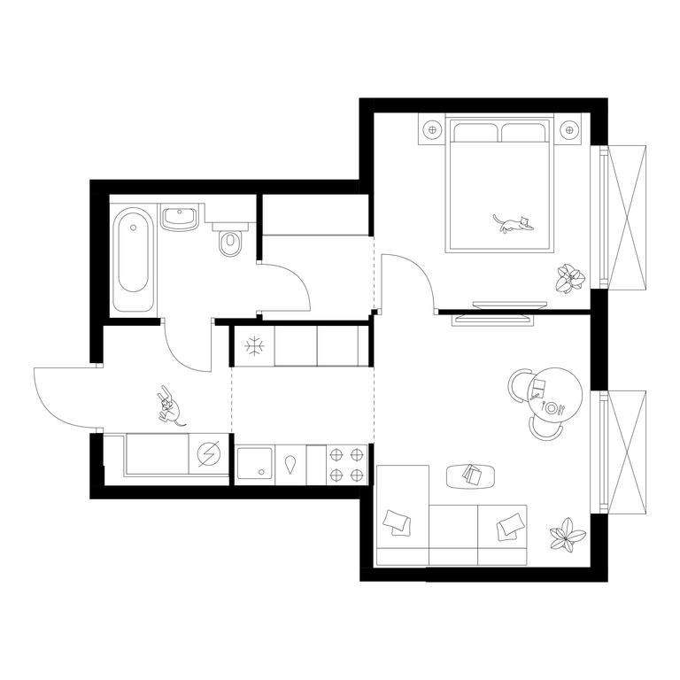 1-BD Apartment Sale, 35.9 sq. m. at Plehanova 11, Plekhanova Street, 13с6, Moscow, Russia #1
