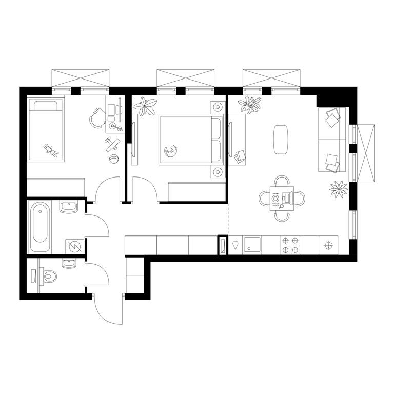2-BD Apartment Sale, 52 sq. m. at Salarevo Park, Salaryevskaya Street, 8к1, Moskovskiy Settlement, Moscow, Russia #1