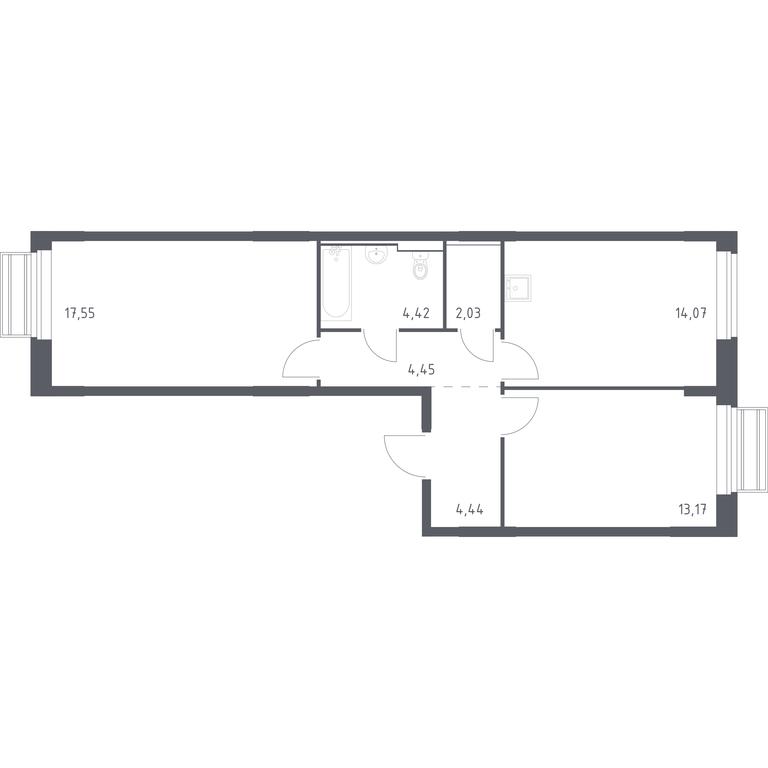 1-BD Apartment Sale, 60.13 sq. m. at Rublevskiy Kvartal, Laykovo Green Quarter, zhiloy kompleks Gorod-sobytiye Laykovo, selo Laykovo, Odintsovskiy City District, Moscow Region, Russia #1 1-BD Apartment Sale, 60.13 sq. m. at Rublevskiy Kvartal, Laykovo Green Quarter, zhiloy kompleks Gorod-sobytiye Laykovo, selo Laykovo, Odintsovskiy City District, Moscow Region, Russia #1