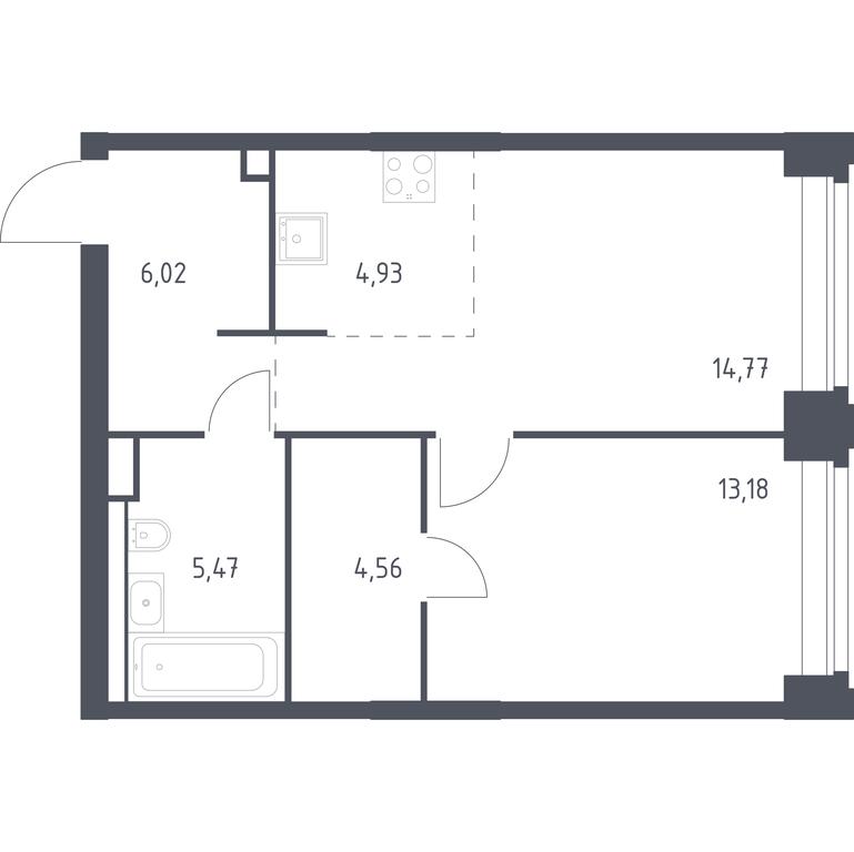 Apartment Sale, 48.93 sq. m. at Nova, Bratyev Fonchenko Street, вл21, Moscow, Russia #1