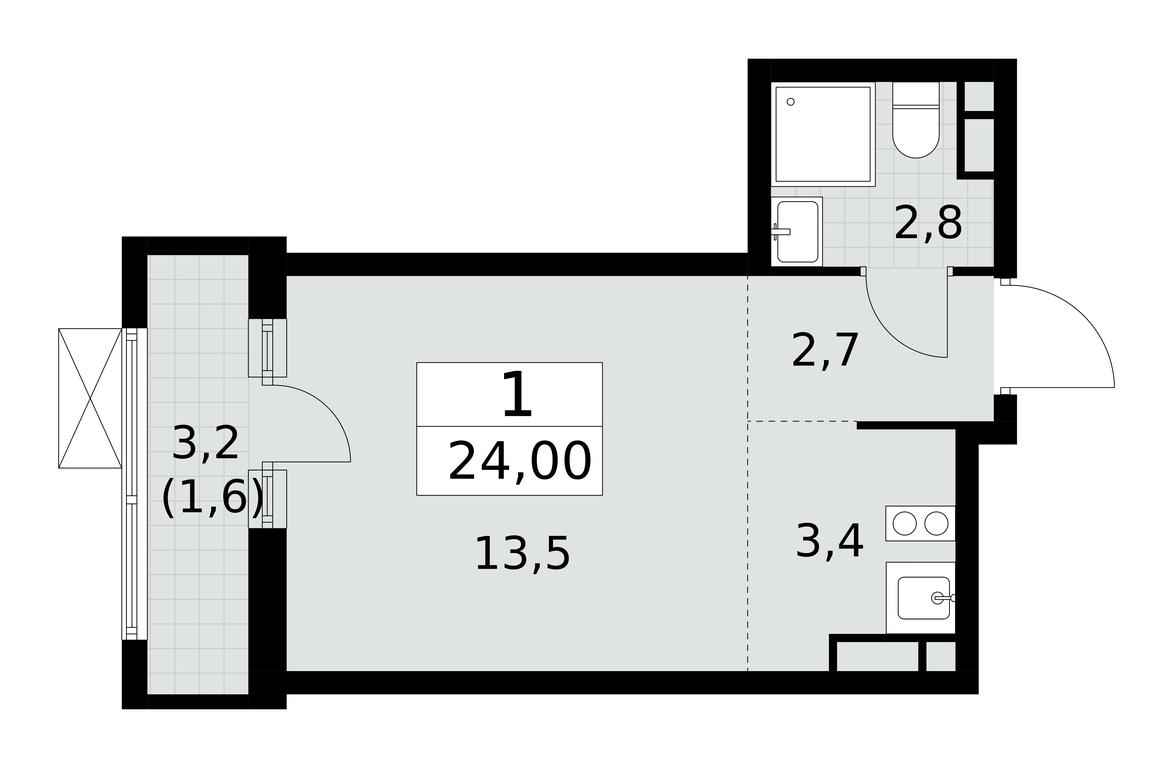 Продажа квартиры, 24 м² в ЖК «Прокшино», жилой комплекс Прокшино, поселение Сосенское, Москва, Россия #1