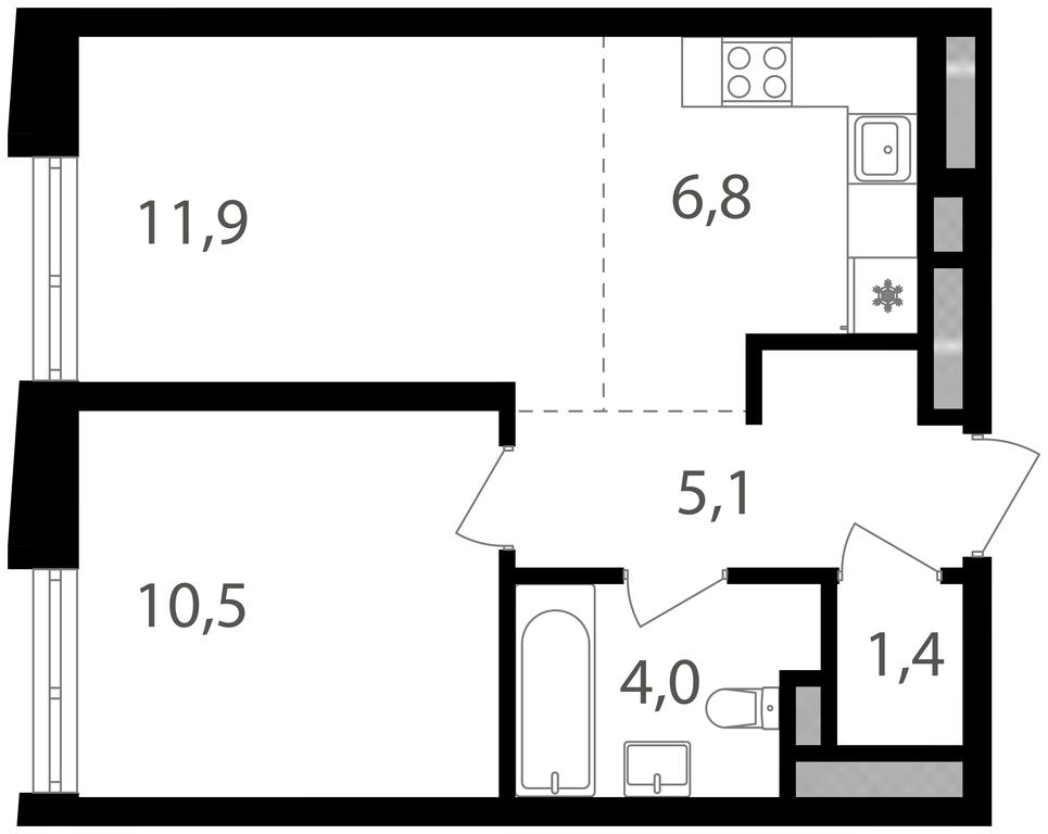 1-BD Apartment Sale, 39.7平方米 at Semenovskij Park 2, 1st Kirpichny Lane, 17А, Moscow, Russia #1 1-BD Apartment Sale, 39.7平方米 at Semenovskij Park 2, 1st Kirpichny Lane, 17А, Moscow, Russia #1