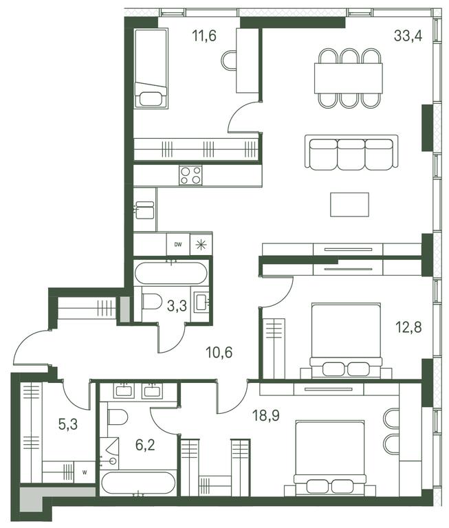 3-BD Apartment Sale, 102.1 sq. m. at Moments, Volokolamskoye Highway, 28, Moscow, Russia #2 3-BD Apartment Sale, 102.1 sq. m. at Moments, Volokolamskoye Highway, 28, Moscow, Russia #2