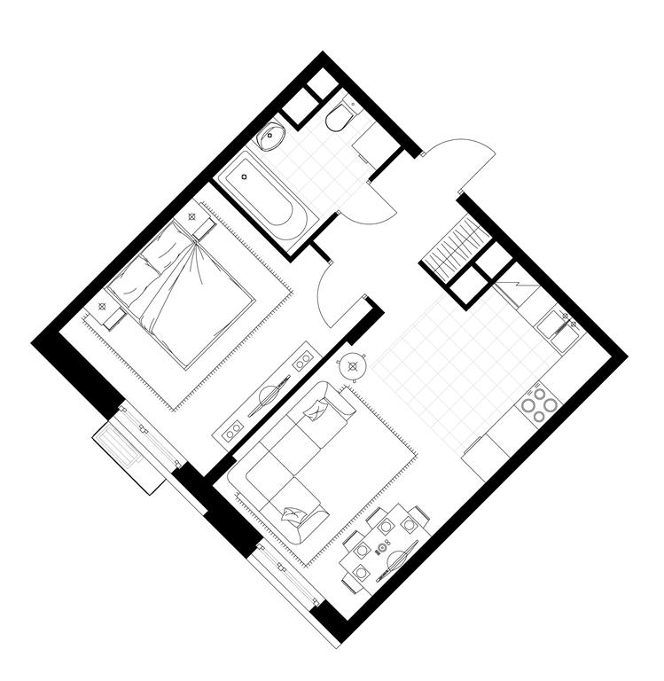 Apartment Sale, 42.8 sq. m. at Rezidentsii Skolkovo, Kashtanovaya ulitsa, 1, rabochiy posyolok Zarechye, Odintsovskiy City District, Moscow Region, Russia #1