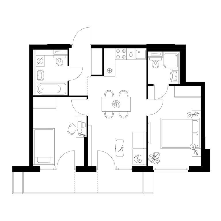2-BD Apartment Sale, 51.7 sq. m. at Businovskiy Park, Izhorskaya Street, 6с5, Moscow, Russia #1 2-BD Apartment Sale, 51.7 sq. m. at Businovskiy Park, Izhorskaya Street, 6с5, Moscow, Russia #1