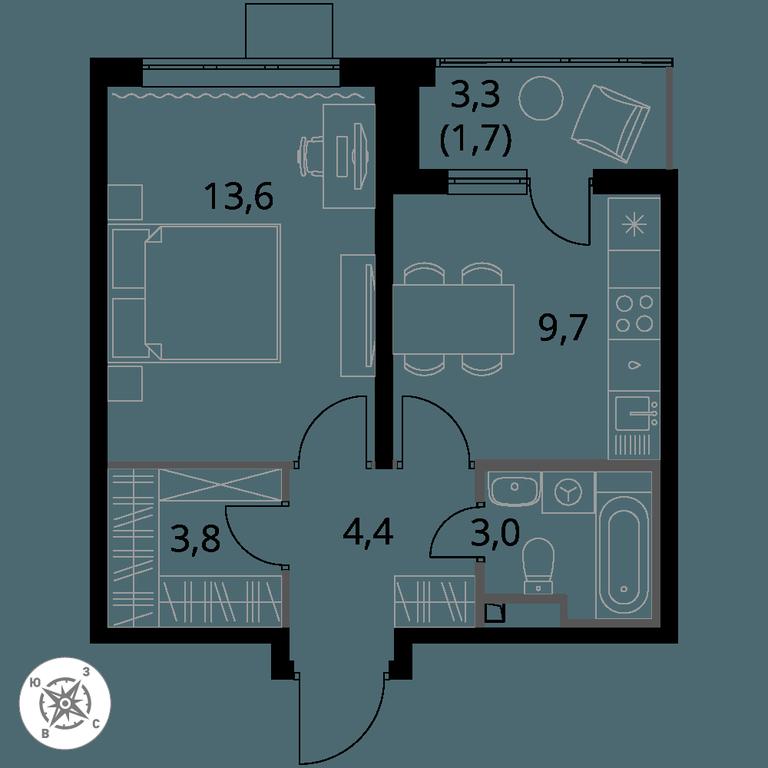 1-BD Apartment Sale, 36.2 sq. m. at Pervy Donskoj, zhiloy mikrorayon Sapronovo, derevnya Sapronovo, Leninskiy City District, Moscow Region, Russia #1 1-BD Apartment Sale, 36.2 sq. m. at Pervy Donskoj, zhiloy mikrorayon Sapronovo, derevnya Sapronovo, Leninskiy City District, Moscow Region, Russia #1