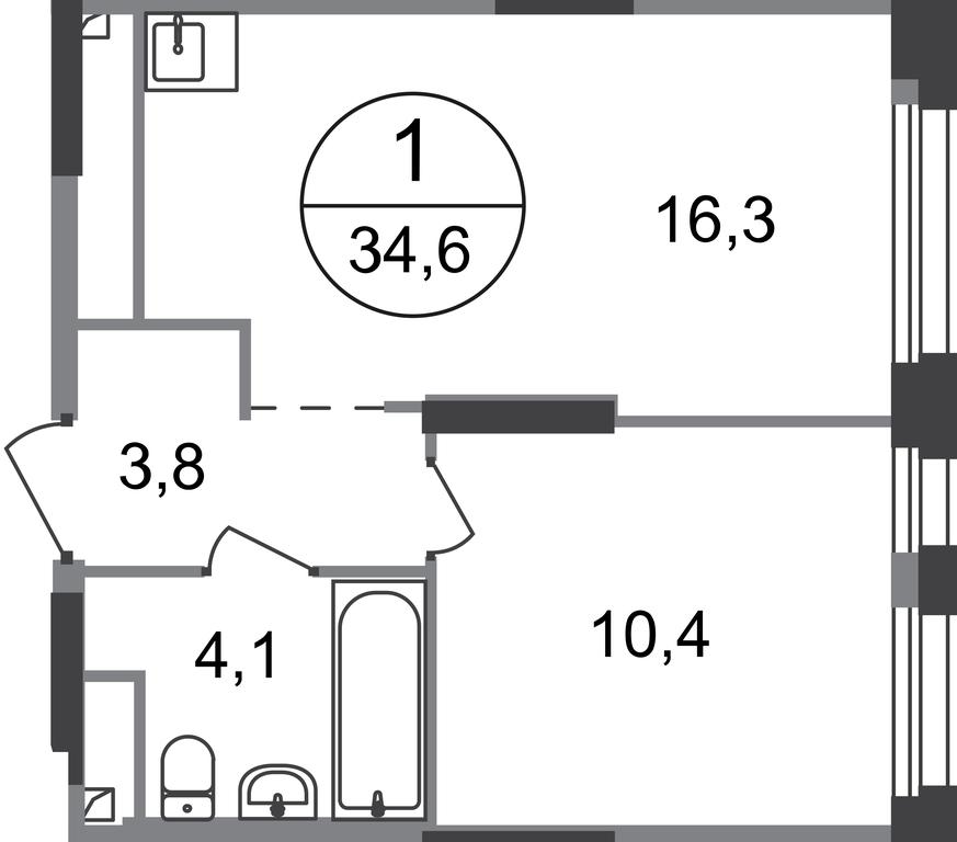 Apartment Sale, 34.6 sq. m. at Pervyi Moskovskiy, ulitsa Bianki, 1, Moskovskiy, Moscow, Russia #1 Apartment Sale, 34.6 sq. m. at Pervyi Moskovskiy, ulitsa Bianki, 1, Moskovskiy, Moscow, Russia #1