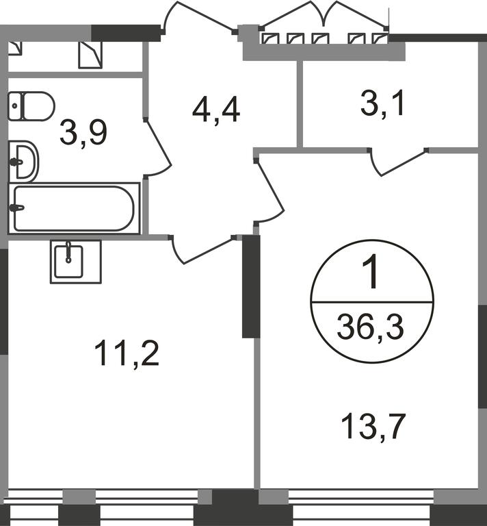 Apartment Sale, 36.3平方米 at Pervyi Moskovskiy, ulitsa Bianki, 1, Moskovskiy, Moscow, Russia #1 Apartment Sale, 36.3平方米 at Pervyi Moskovskiy, ulitsa Bianki, 1, Moskovskiy, Moscow, Russia #1