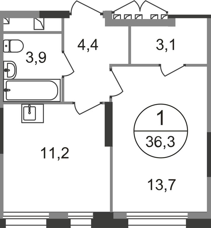 Apartment Sale, 36.3 sq. m. at Pervyi Moskovskiy, ulitsa Bianki, 1, Moskovskiy, Moscow, Russia #1 Apartment Sale, 36.3 sq. m. at Pervyi Moskovskiy, ulitsa Bianki, 1, Moskovskiy, Moscow, Russia #1