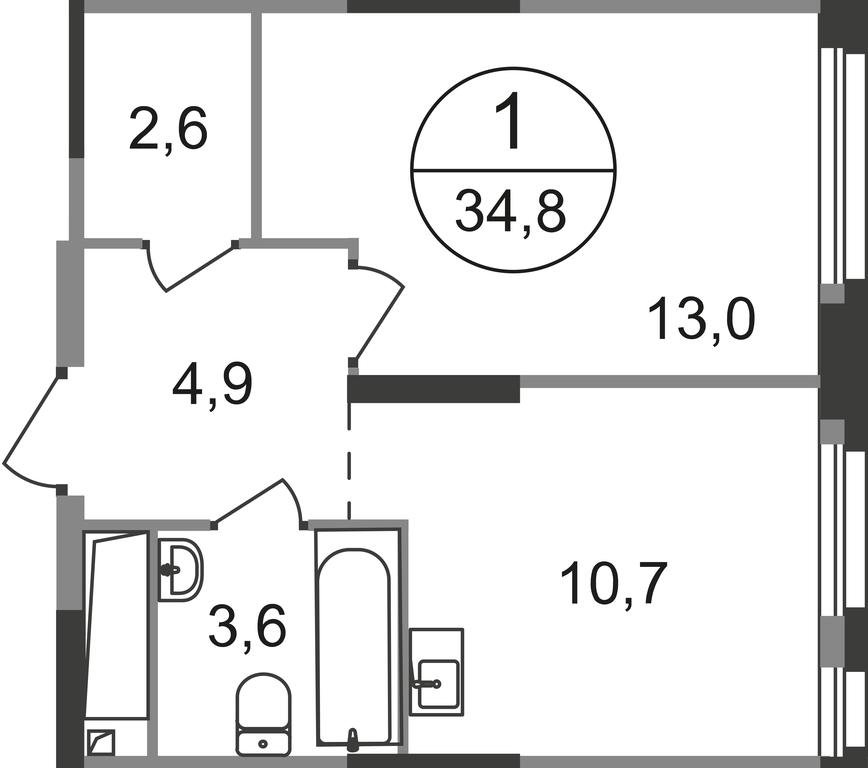 Apartment Sale, 34.8平方米 at Pervyi Moskovskiy, ulitsa Bianki, 1, Moskovskiy, Moscow, Russia #1 Apartment Sale, 34.8平方米 at Pervyi Moskovskiy, ulitsa Bianki, 1, Moskovskiy, Moscow, Russia #1