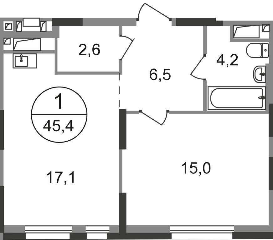 Apartment Sale, 45.4 sq. m. at Pervyi Moskovskiy, ulitsa Bianki, 1, Moskovskiy, Moscow, Russia #1 Apartment Sale, 45.4 sq. m. at Pervyi Moskovskiy, ulitsa Bianki, 1, Moskovskiy, Moscow, Russia #1