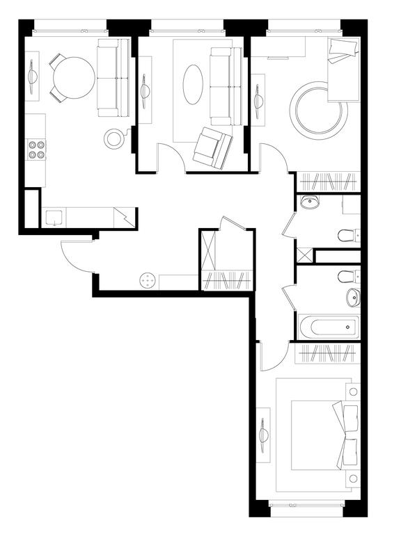 3-BD Apartment Sale, 81.9 sq. m. at Peredelkino Blizhnee, Korneya Chukovskogo Street, 1, Vnukovskoye Settlement, Moscow, Russia #1 3-BD Apartment Sale, 81.9 sq. m. at Peredelkino Blizhnee, Korneya Chukovskogo Street, 1, Vnukovskoye Settlement, Moscow, Russia #1
