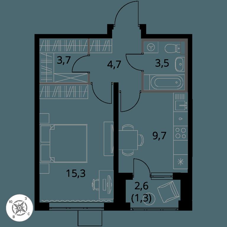 1-BD Apartment Sale, 38.2 sq. m. at Pervy Donskoj, zhiloy mikrorayon Sapronovo, derevnya Sapronovo, Leninskiy City District, Moscow Region, Russia #1 1-BD Apartment Sale, 38.2 sq. m. at Pervy Donskoj, zhiloy mikrorayon Sapronovo, derevnya Sapronovo, Leninskiy City District, Moscow Region, Russia #1