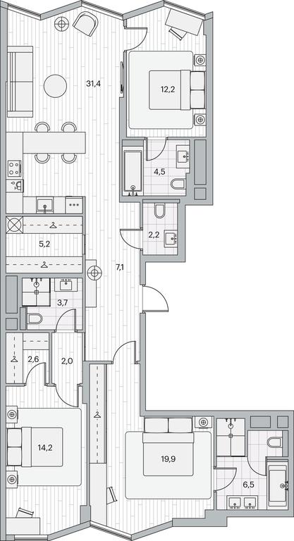 3-BD Apartment Sale, 111.6平方米 at Beregovoy, Beregovoy Drive, 2, Moscow, Russia #1 3-BD Apartment Sale, 111.6平方米 at Beregovoy, Beregovoy Drive, 2, Moscow, Russia #1