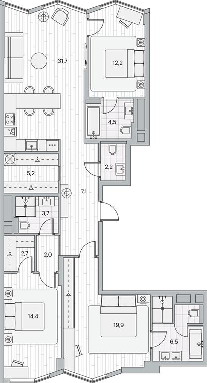 3-BD Apartment Sale, 111.6平方米 at Beregovoy, Beregovoy Drive, 2, Moscow, Russia #1 3-BD Apartment Sale, 111.6平方米 at Beregovoy, Beregovoy Drive, 2, Moscow, Russia #1