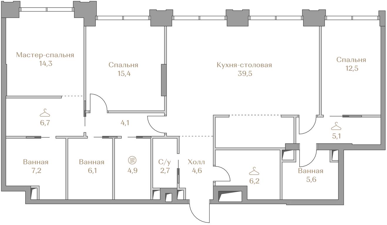 3-BD Apartment Sale, 134.9 sq. m. at Luzhniki Collection, Luzhnetskaya Embankment, 2/4с17, Moscow, Russia #2 3-BD Apartment Sale, 134.9 sq. m. at Luzhniki Collection, Luzhnetskaya Embankment, 2/4с17, Moscow, Russia #2