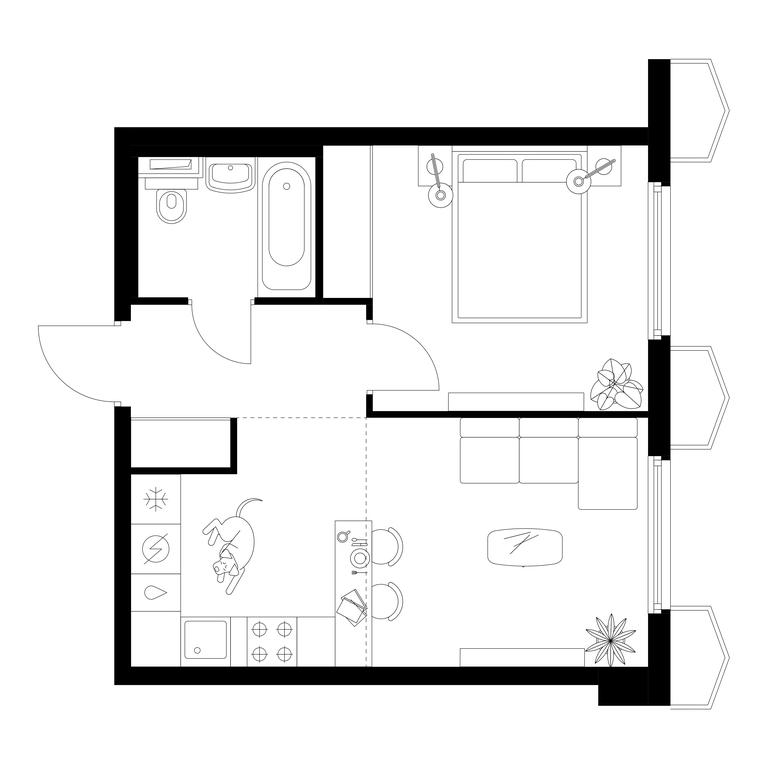 1-BD Apartment Sale, 37.6平方米 at Businovskiy Park, Izhorskaya Street, 6с5, Moscow, Russia #1 1-BD Apartment Sale, 37.6平方米 at Businovskiy Park, Izhorskaya Street, 6с5, Moscow, Russia #1