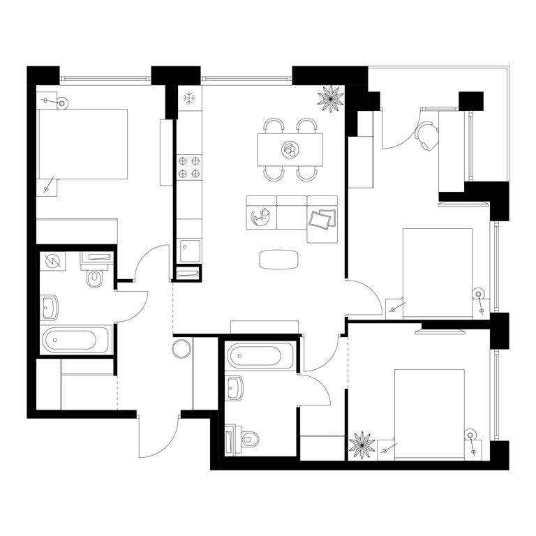 3-BD Apartment Sale, 80.2 sq. m. at Businovskiy Park, Izhorskaya Street, 6с5, Moscow, Russia #1 3-BD Apartment Sale, 80.2 sq. m. at Businovskiy Park, Izhorskaya Street, 6с5, Moscow, Russia #1