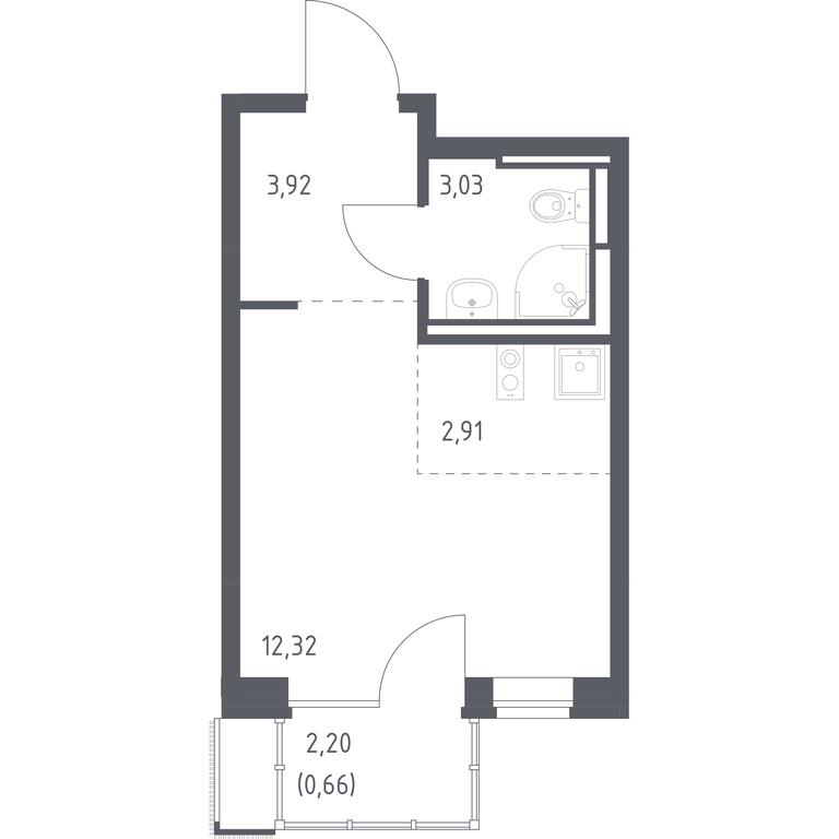 Apartment Sale, 22.84 sq. m. at Pribrezhnyi Park, Pribrezhniy Park Residential Complex, Village of Yam, Domodedovo City District, Moscow Region, Russia #1 Apartment Sale, 22.84 sq. m. at Pribrezhnyi Park, Pribrezhniy Park Residential Complex, Village of Yam, Domodedovo City District, Moscow Region, Russia #1