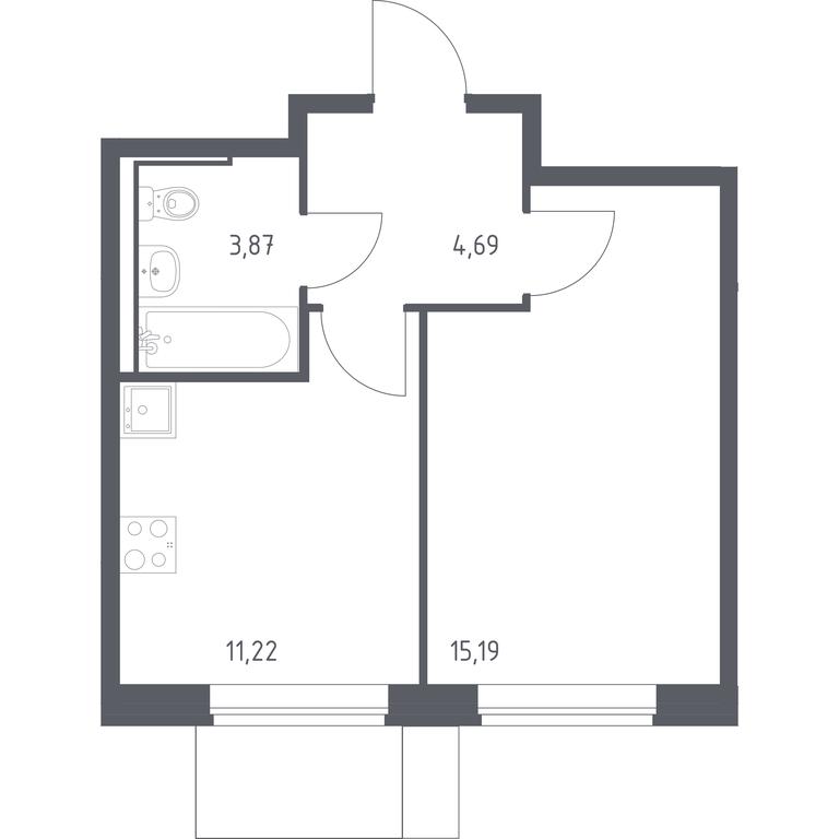 Apartment Sale, 34.97 sq. m. at Molzhaninovo, Leningradskoye Highway, 229, Moscow, Russia #1