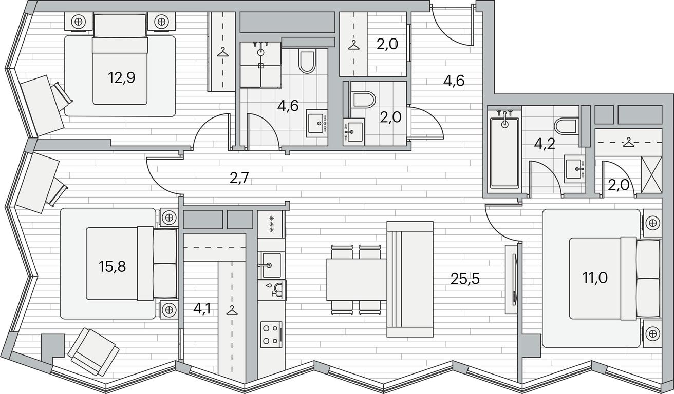3-BD Apartment Sale, 91.3平方米 at Beregovoy, Beregovoy Drive, 2, Moscow, Russia #1 3-BD Apartment Sale, 91.3平方米 at Beregovoy, Beregovoy Drive, 2, Moscow, Russia #1