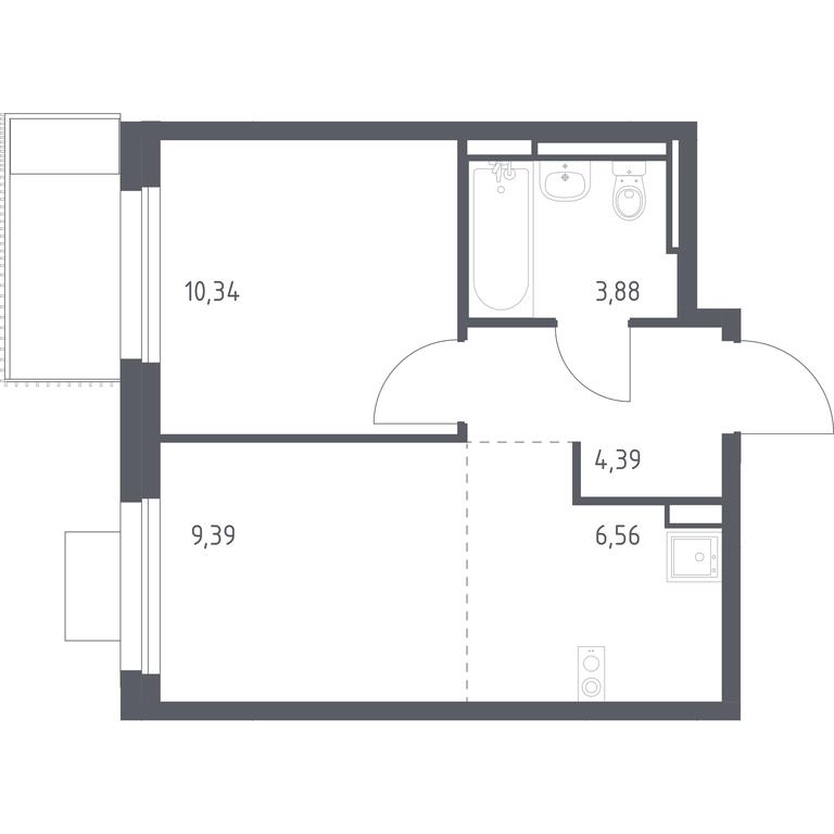 Apartment Sale, 34.56 sq. m. at Pribrezhnyi Park, Pribrezhniy Park Residential Complex, Village of Yam, Domodedovo City District, Moscow Region, Russia #1 Apartment Sale, 34.56 sq. m. at Pribrezhnyi Park, Pribrezhniy Park Residential Complex, Village of Yam, Domodedovo City District, Moscow Region, Russia #1