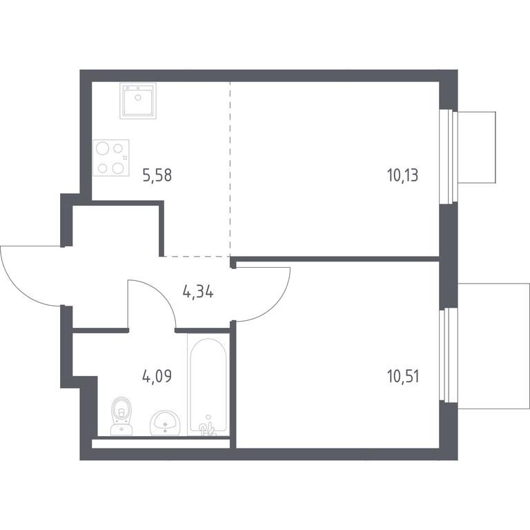 Apartment Sale, 34.65 sq. m. at Gorki Park, Shkolnaya ulitsa, 2, derevnya Korobovo, Leninskiy City District, Moscow Region, Russia #1 Apartment Sale, 34.65 sq. m. at Gorki Park, Shkolnaya ulitsa, 2, derevnya Korobovo, Leninskiy City District, Moscow Region, Russia #1