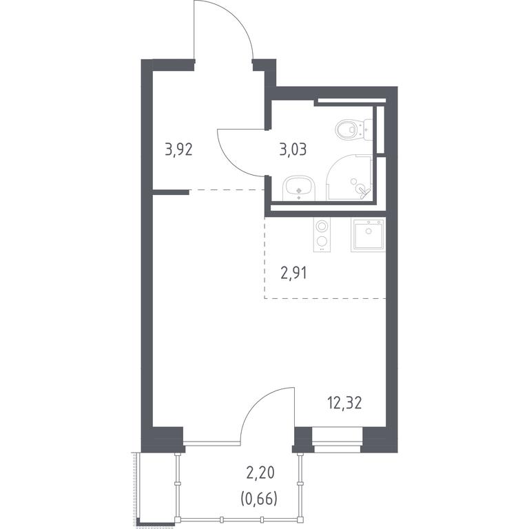 Apartment Sale, 22.84 sq. m. at Pribrezhnyi Park, Pribrezhniy Park Residential Complex, Village of Yam, Domodedovo City District, Moscow Region, Russia #1 Apartment Sale, 22.84 sq. m. at Pribrezhnyi Park, Pribrezhniy Park Residential Complex, Village of Yam, Domodedovo City District, Moscow Region, Russia #1