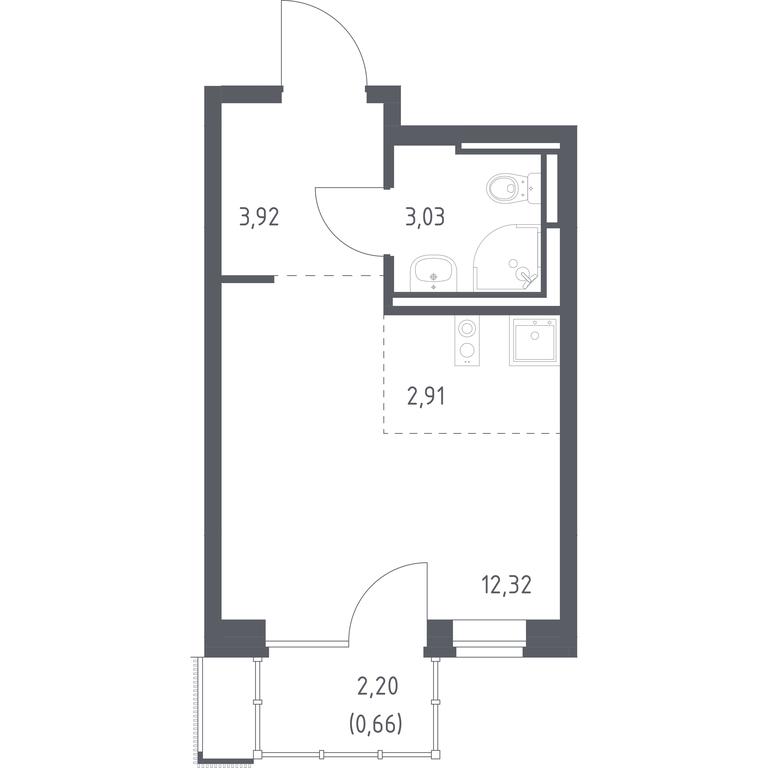 Apartment Sale, 22.84 sq. m. at Pribrezhnyi Park, Pribrezhniy Park Residential Complex, Village of Yam, Domodedovo City District, Moscow Region, Russia #1 Apartment Sale, 22.84 sq. m. at Pribrezhnyi Park, Pribrezhniy Park Residential Complex, Village of Yam, Domodedovo City District, Moscow Region, Russia #1
