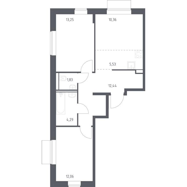 Продажа 1-комн. квартиры, 59,76 м² в ЖК «Квартал Домашний», Донецкая улица, 30с11, Москва, Россия #1 Продажа 1-комн. квартиры, 59,76 м² в ЖК «Квартал Домашний», Донецкая улица, 30с11, Москва, Россия #1