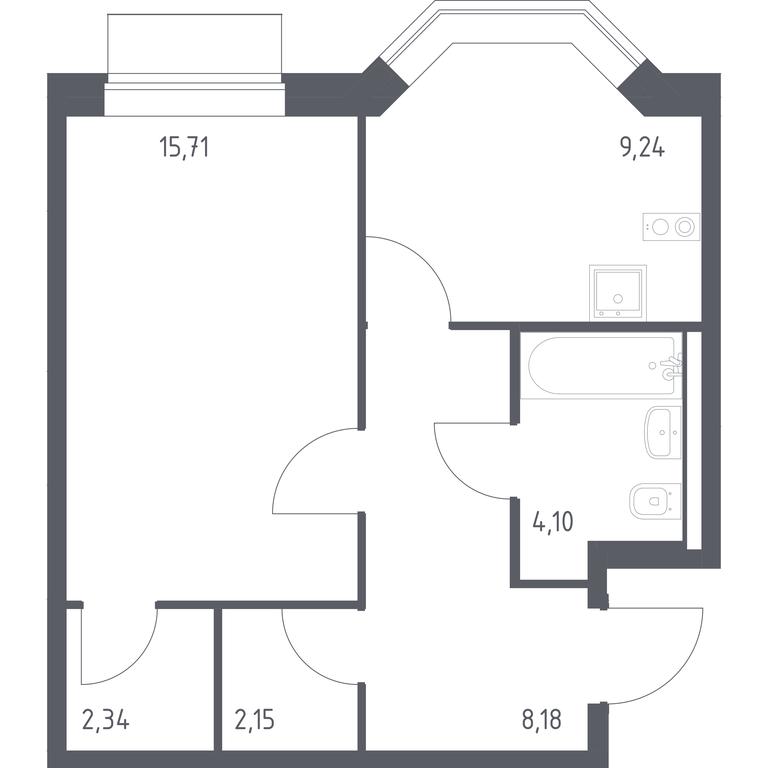 Apartment Sale, 41.72 sq. m. at Kvartal Domashnij, Donetskaya Street, 30с11, Moscow, Russia #1 Apartment Sale, 41.72 sq. m. at Kvartal Domashnij, Donetskaya Street, 30с11, Moscow, Russia #1