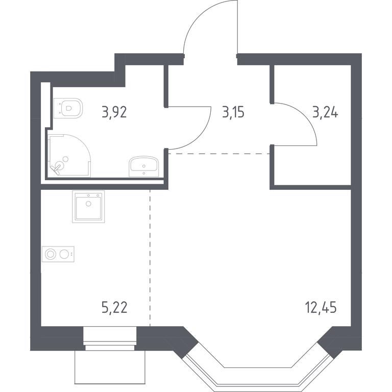 Apartment Sale, 27.98 sq. m. at Kvartal Domashnij, Donetskaya Street, 30с11, Moscow, Russia #2 Apartment Sale, 27.98 sq. m. at Kvartal Domashnij, Donetskaya Street, 30с11, Moscow, Russia #2