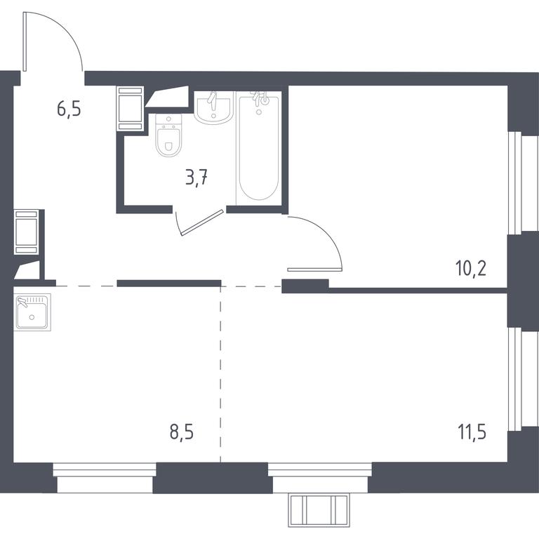 Apartment Sale, 40.9 sq. m. at Liubertsy, ulitsa Kamova, 5к1, Lyubertsy, Moscow Region, Russia #1