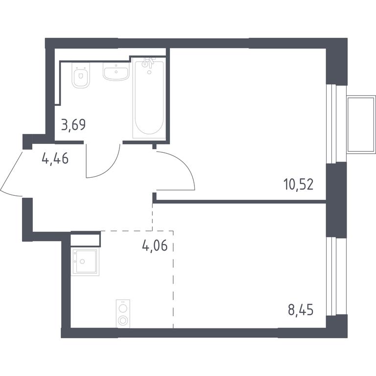 Apartment Sale, 31.45 sq. m. at Kvartal Strogino, zhiloy kompleks Kvartal Strogino, Krasnogorsk, Moscow Region, Russia #1