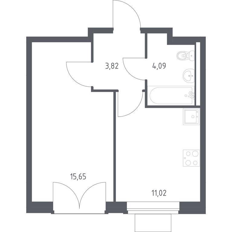 Apartment Sale, 34.58 sq. m. at Kvartal Zapadnyj, kvartal № 76, Marushkinskoye Settlement, Moscow, Russia #1 Apartment Sale, 34.58 sq. m. at Kvartal Zapadnyj, kvartal № 76, Marushkinskoye Settlement, Moscow, Russia #1