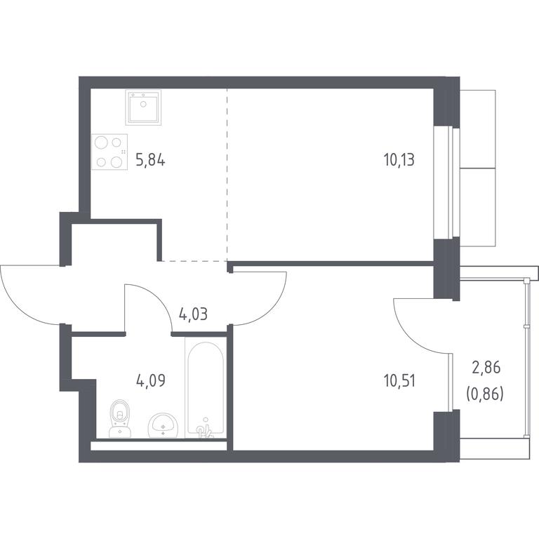 Apartment Sale, 35.46 sq. m. at Kvartal Zapadnyj, kvartal № 76, Marushkinskoye Settlement, Moscow, Russia #1 Apartment Sale, 35.46 sq. m. at Kvartal Zapadnyj, kvartal № 76, Marushkinskoye Settlement, Moscow, Russia #1