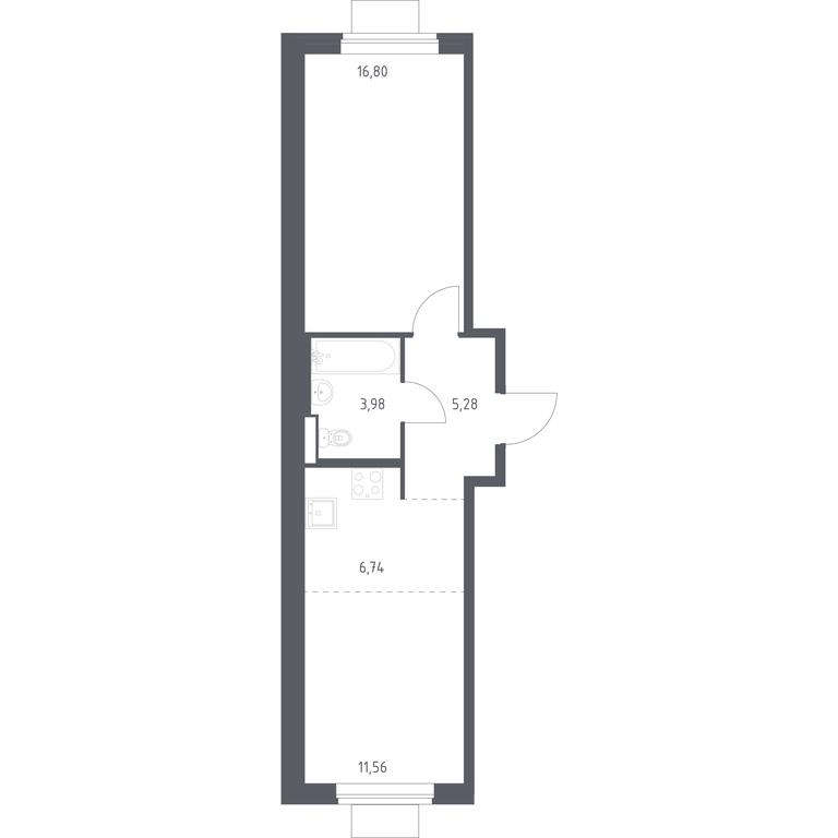 Apartment Sale, 44.36 sq. m. at Kvartal Zapadnyj, kvartal № 76, Marushkinskoye Settlement, Moscow, Russia #1 Apartment Sale, 44.36 sq. m. at Kvartal Zapadnyj, kvartal № 76, Marushkinskoye Settlement, Moscow, Russia #1