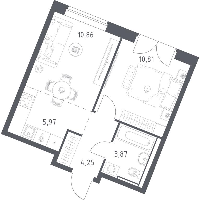 Apartment Sale, 35.76 sq. m. at Kvartal Zapadnyj, kvartal № 76, Marushkinskoye Settlement, Moscow, Russia #1 Apartment Sale, 35.76 sq. m. at Kvartal Zapadnyj, kvartal № 76, Marushkinskoye Settlement, Moscow, Russia #1