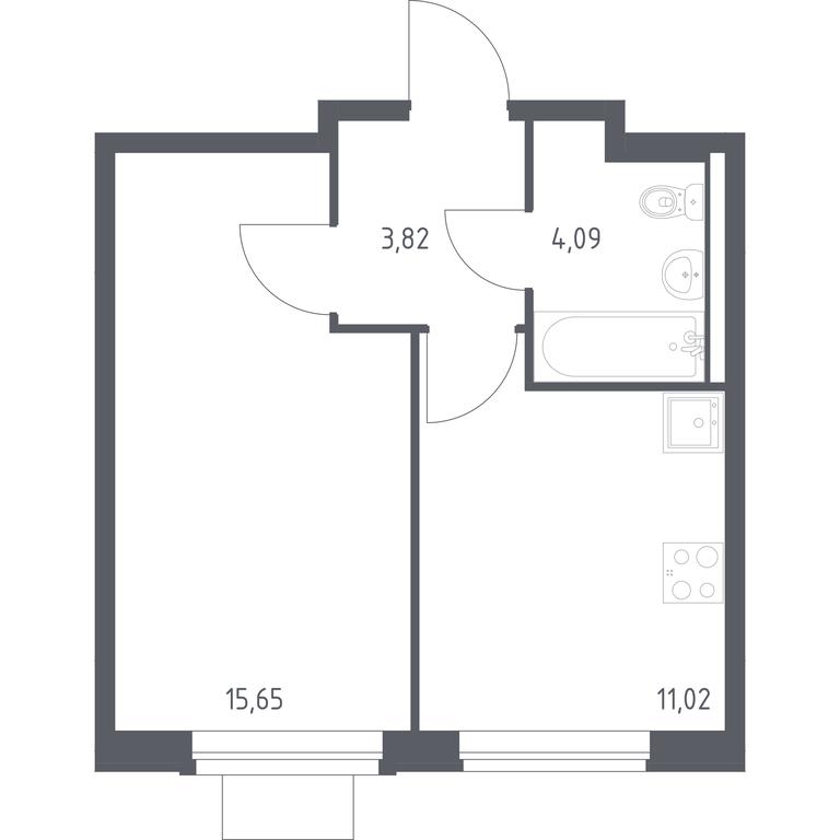 Apartment Sale, 34.58平方米 at Kvartal Zapadnyj, kvartal № 76, Marushkinskoye Settlement, Moscow, Russia #1 Apartment Sale, 34.58平方米 at Kvartal Zapadnyj, kvartal № 76, Marushkinskoye Settlement, Moscow, Russia #1