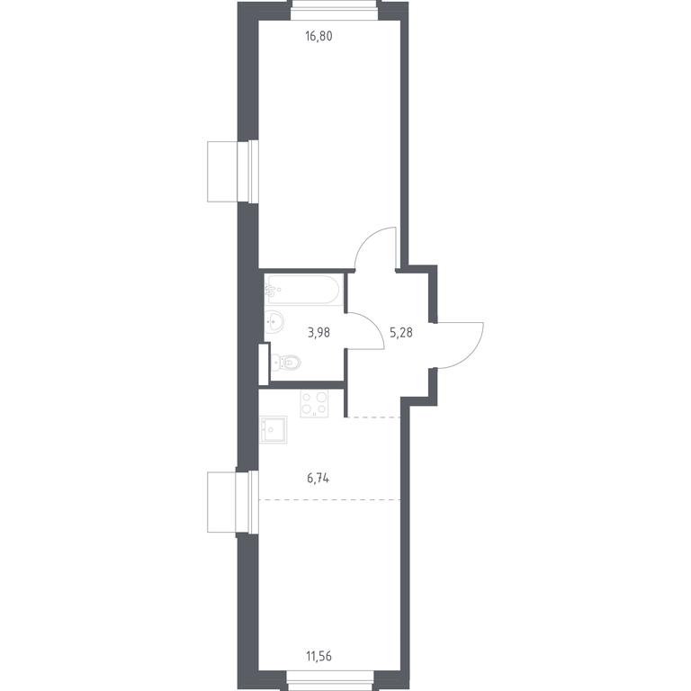 Apartment Sale, 44.36 sq. m. at Kvartal Zapadnyj, kvartal № 76, Marushkinskoye Settlement, Moscow, Russia #1 Apartment Sale, 44.36 sq. m. at Kvartal Zapadnyj, kvartal № 76, Marushkinskoye Settlement, Moscow, Russia #1