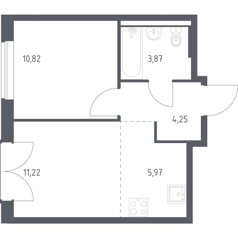 Apartment Sale, 36.13 sq. m. at Kvartal Zapadnyj, kvartal № 76, Marushkinskoye Settlement, Moscow, Russia #1 Apartment Sale, 36.13 sq. m. at Kvartal Zapadnyj, kvartal № 76, Marushkinskoye Settlement, Moscow, Russia #1