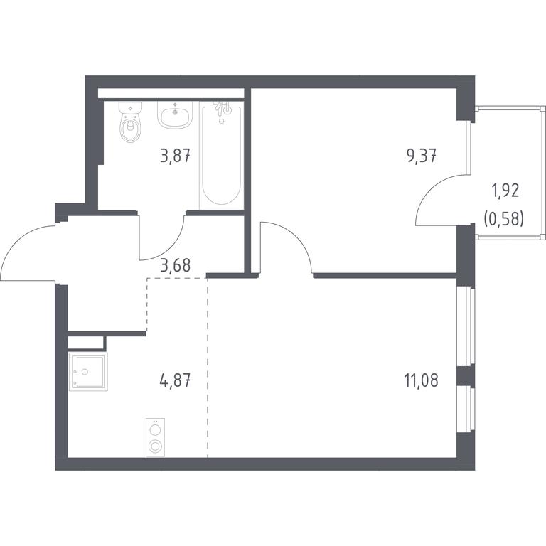 Apartment Sale, 33.45 sq. m. at Gorki Park, Shkolnaya ulitsa, 2, derevnya Korobovo, Leninskiy City District, Moscow Region, Russia #1 Apartment Sale, 33.45 sq. m. at Gorki Park, Shkolnaya ulitsa, 2, derevnya Korobovo, Leninskiy City District, Moscow Region, Russia #1
