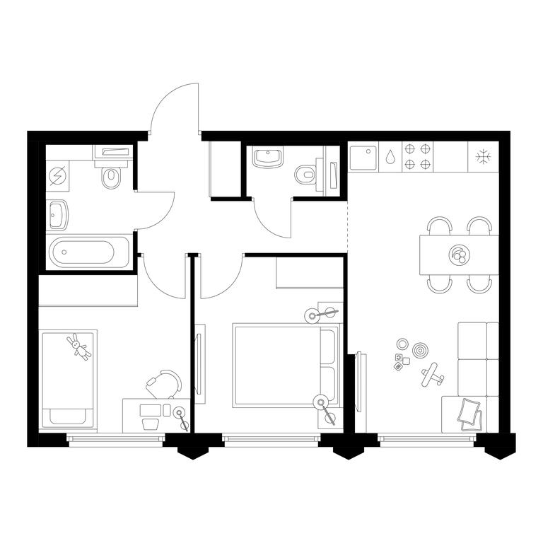 Продажа 2-комн. квартиры, 46,7 м² в ЖК «Бусиновский парк», Ижорская улица, 6с5, Москва, Россия #2 Продажа 2-комн. квартиры, 46,7 м² в ЖК «Бусиновский парк», Ижорская улица, 6с5, Москва, Россия #2