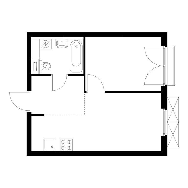 1-BD Apartment Sale, 32.8 sq. m. at Rustaveli 14, Rustaveli Street, 14с20, Moscow, Russia #1 1-BD Apartment Sale, 32.8 sq. m. at Rustaveli 14, Rustaveli Street, 14с20, Moscow, Russia #1