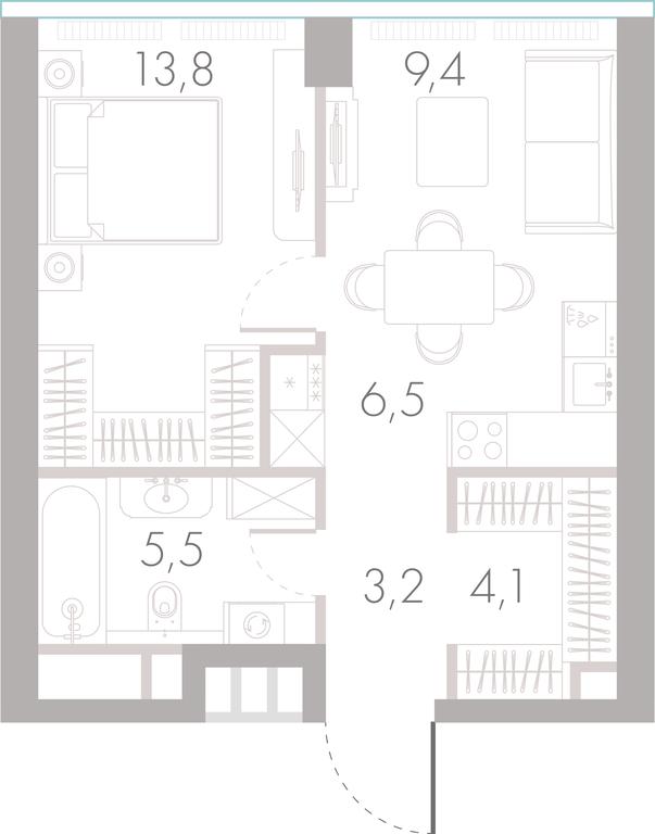 1-BD Apartment Sale, 42.1 sq. m. at River Park Towers, Kutuzovsky Drive, 16с1, Moscow, Russia #1 1-BD Apartment Sale, 42.1 sq. m. at River Park Towers, Kutuzovsky Drive, 16с1, Moscow, Russia #1