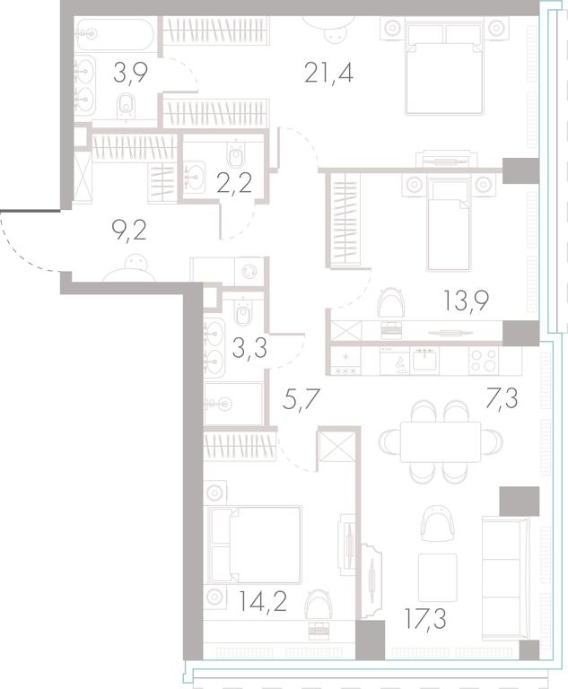 Продажа 3-комн. квартиры, 98,1 м² в ЖК «Ривер Парк Тауэрс (River Park Towers)», Кутузовский проезд, 16с1, Москва, Россия #1 Продажа 3-комн. квартиры, 98,1 м² в ЖК «Ривер Парк Тауэрс (River Park Towers)», Кутузовский проезд, 16с1, Москва, Россия #1