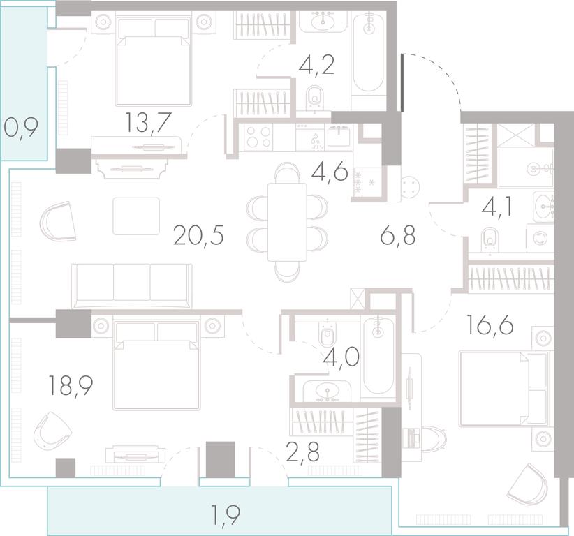 3-BD Apartment Sale, 98.1 sq. m. at River Park Towers, Kutuzovsky Drive, 16с1, Moscow, Russia #1 3-BD Apartment Sale, 98.1 sq. m. at River Park Towers, Kutuzovsky Drive, 16с1, Moscow, Russia #1