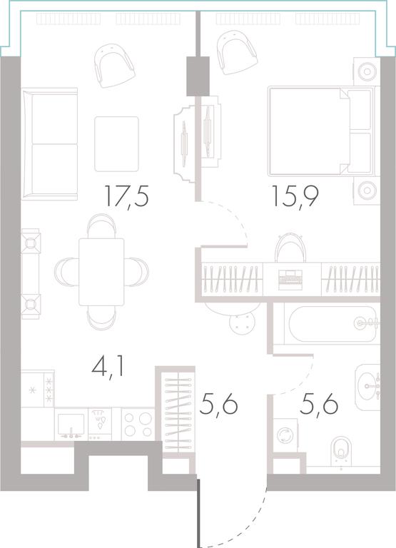 1-BD Apartment Sale, 47.9 sq. m. at River Park Towers, Kutuzovsky Drive, 16с1, Moscow, Russia #1 1-BD Apartment Sale, 47.9 sq. m. at River Park Towers, Kutuzovsky Drive, 16с1, Moscow, Russia #1